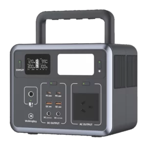 Outdo portable power station with handle and power socket.