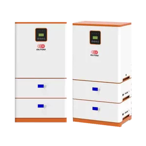 Two Outdo stacking system with white case and small digital screen at the top.