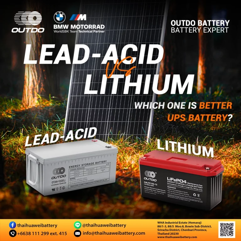 Comparison guide between Lead-Acid vs Lithium UPS batteries for uninterruptible power supplies.