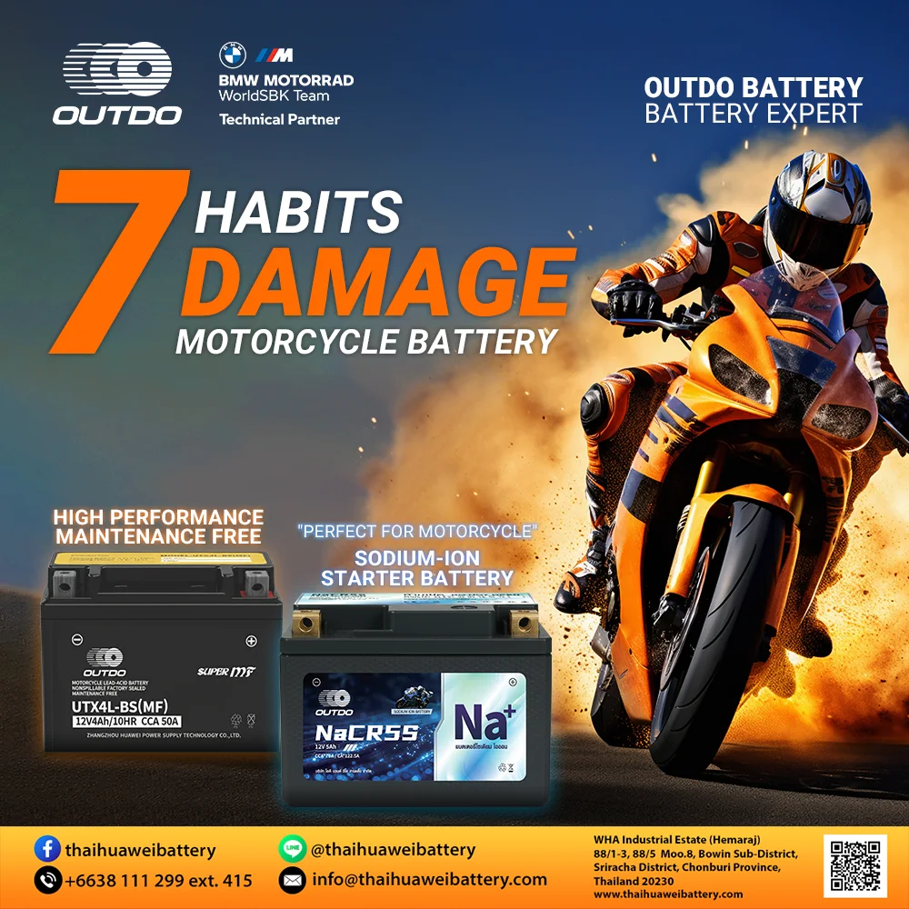 7 habits that damage motorcycle battery and reduce battery life