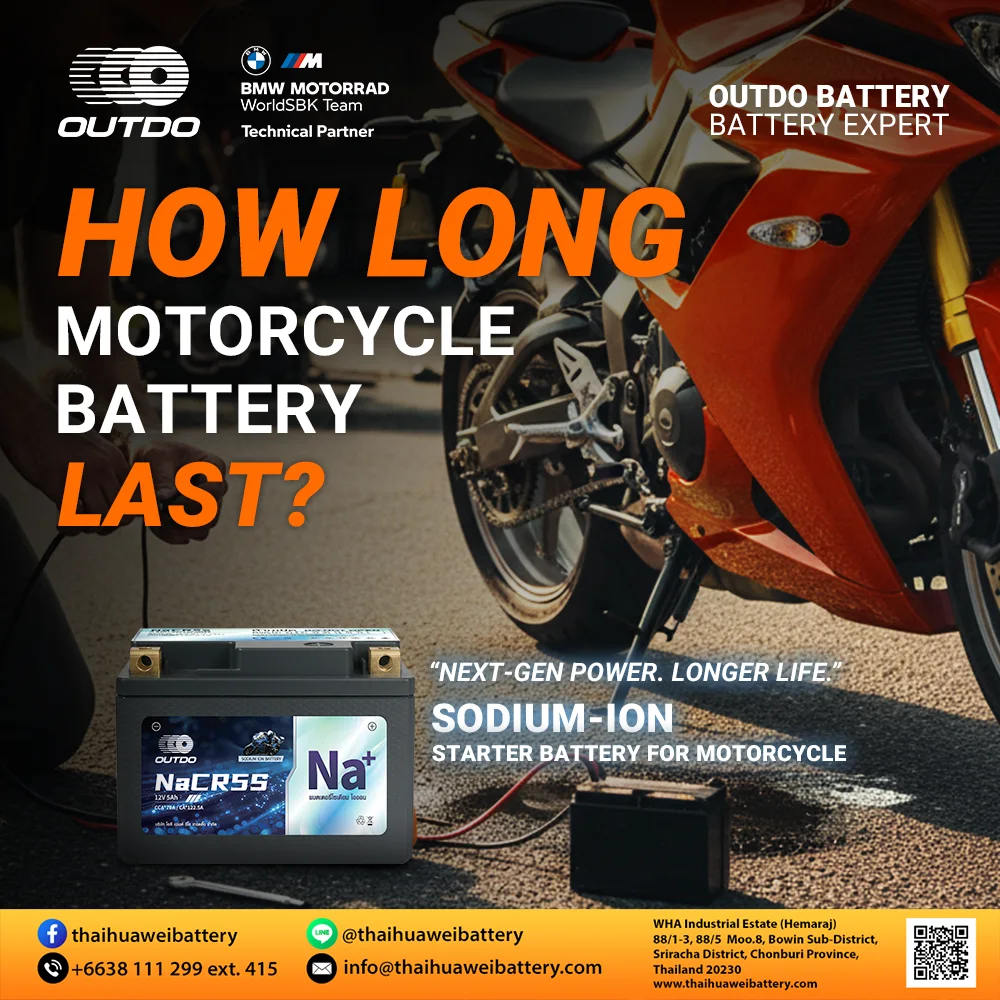 how long motorcycle battery lasts with sodium-ion starter battery