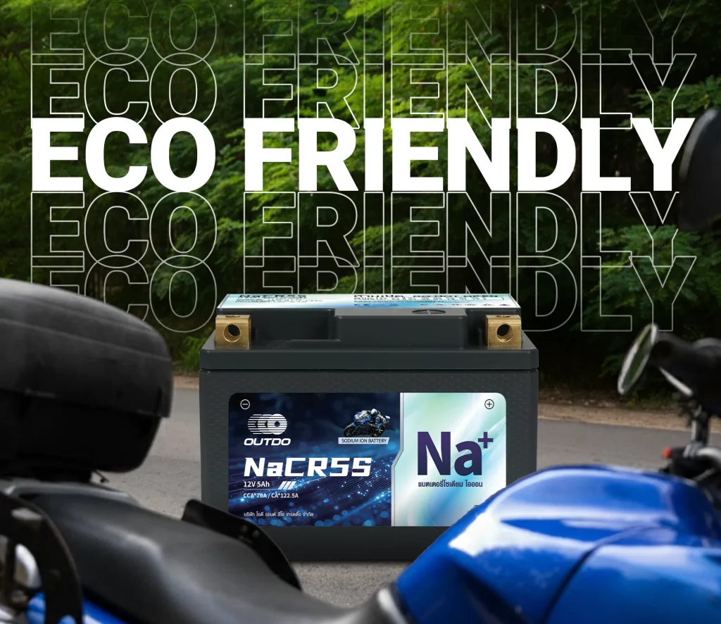 Eco-friendly motorcycle powered by Outdo sodium-ion battery